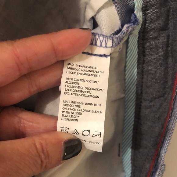 IZOD Mens Flat Front Blue Shorts Size 30 - Picture 6 of 6